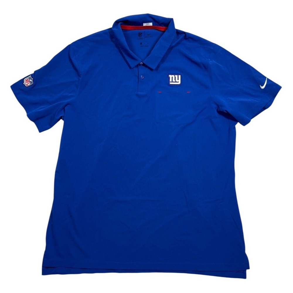 Nike NFL Blue New York Giants Sideline Elite Performance Polo Shirt Size XXL - Picture 1 of 6